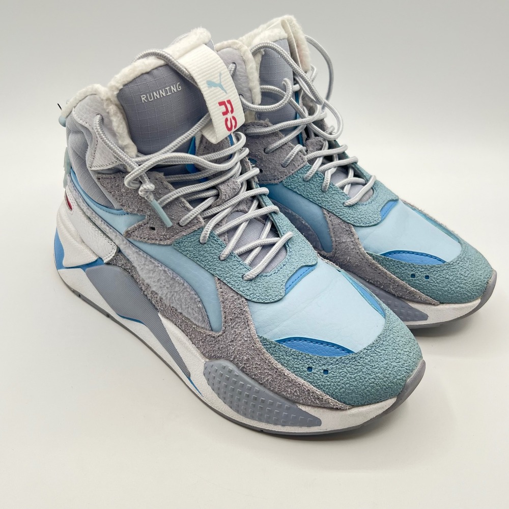 Puma RS-X Mid Winter Grey Blue Athletic Shoes‎ Sneakers Men's 7.5 380423-01